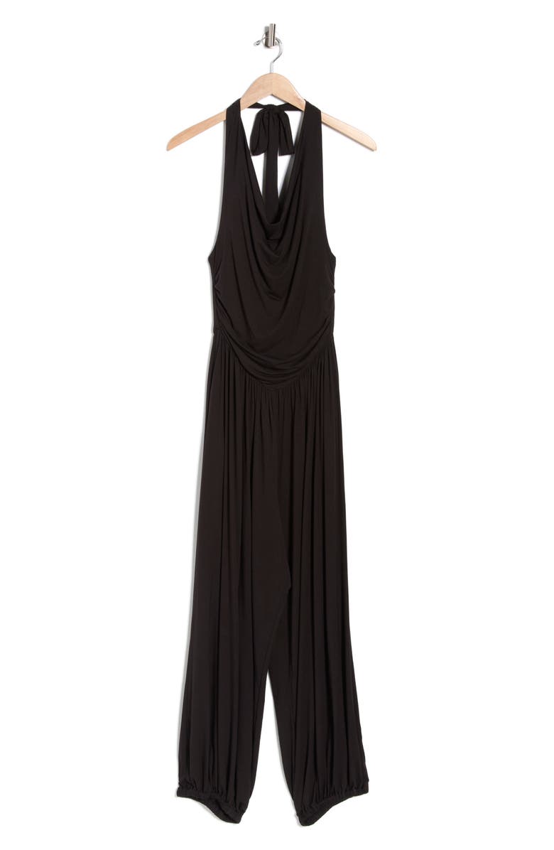 WEST K Halter Cowl Neck Jumpsuit, Alternate, color, Black