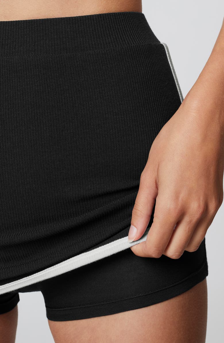 Florence by Mills Ribbed Skort, Alternate, color, Black