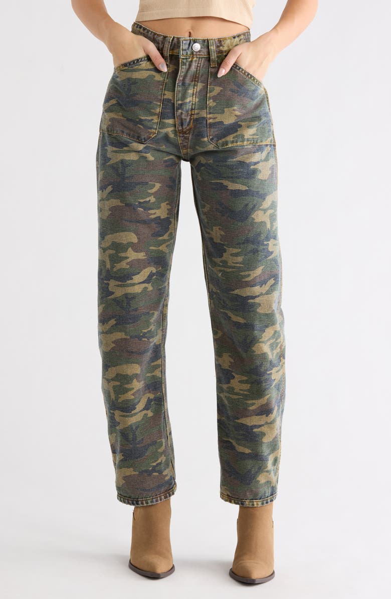 Re/Done The Rewind Reversible High Waist Crop Barrel Leg Jeans, Alternate, color, Thunderstruck