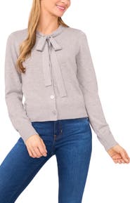 CeCe Tie Neck Cardigan