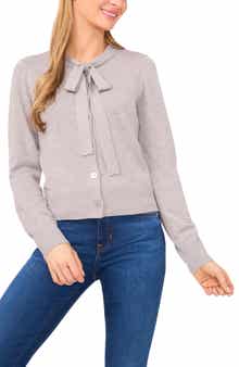 CeCe Tie Neck Cardigan