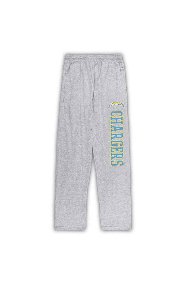 CONCEPTS SPORT Men's Concepts Sport Powder Blue/Heather Gray Los Angeles Chargers Big & Tall T-Shirt & Pajama Pants Sleep Set, Alternate, color, Powder Blue