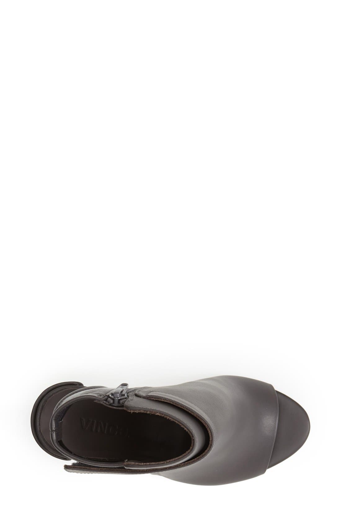 'Brigham' Open Toe Bootie, Alternate, color, GRAPHITE