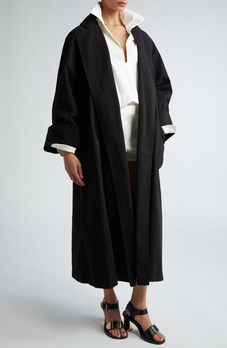 Max Mara Capo Cotton Twill Long Coat, Alternate, color,