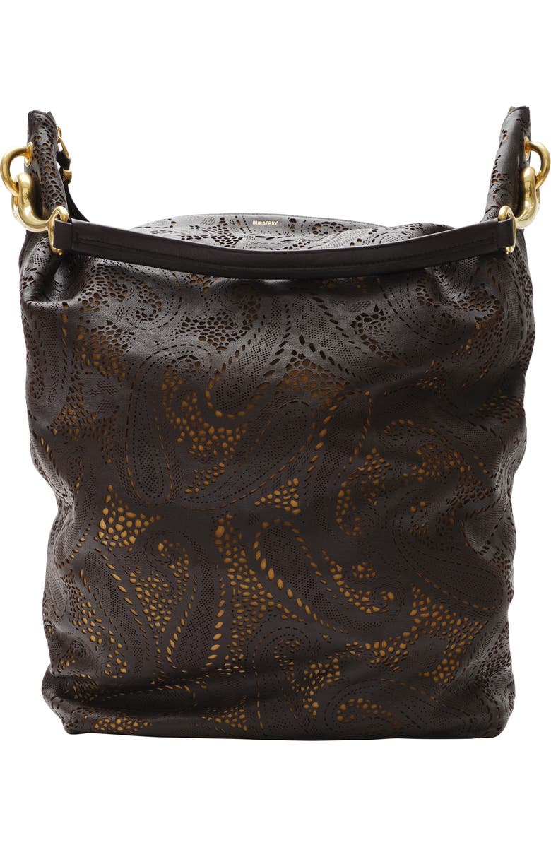 Burberry Large Bridle Tote, Main, color, Peat Brown