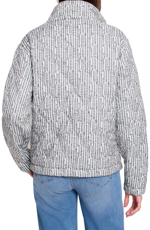 Nz Active By Nic+zoe Throw-on Abstract Print Quilted Jacket