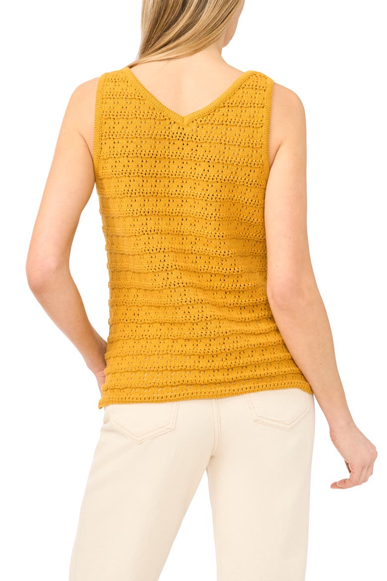Openwork Sleeveless Sweater, Alternate, color, TAWNY