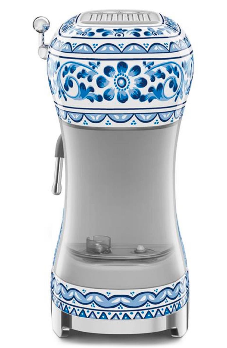 smeg x Dolce & Gabbana Blu Mediterraneo Manual Espresso Machine, Alternate, color, Blu Mediterraneo