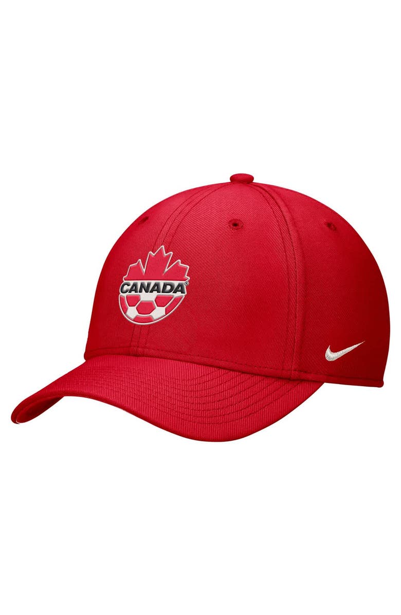 Nike Men's Nike Red Canada Soccer Rise Swoosh Performance Flex Hat, Alternate, color, Red