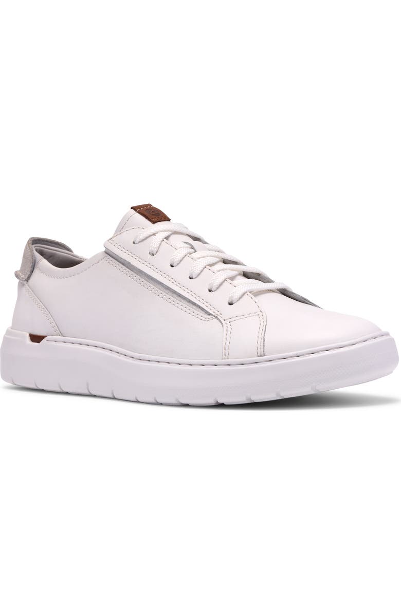 Clarks<sup>®</sup> Flexwell Lace Low Top Sneaker, Main, color, White