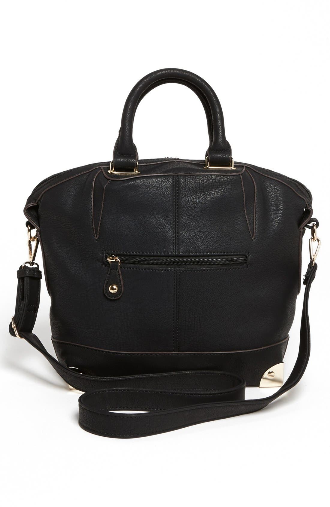 'Samantha' Crossbody Tote, Alternate, color, BLACK