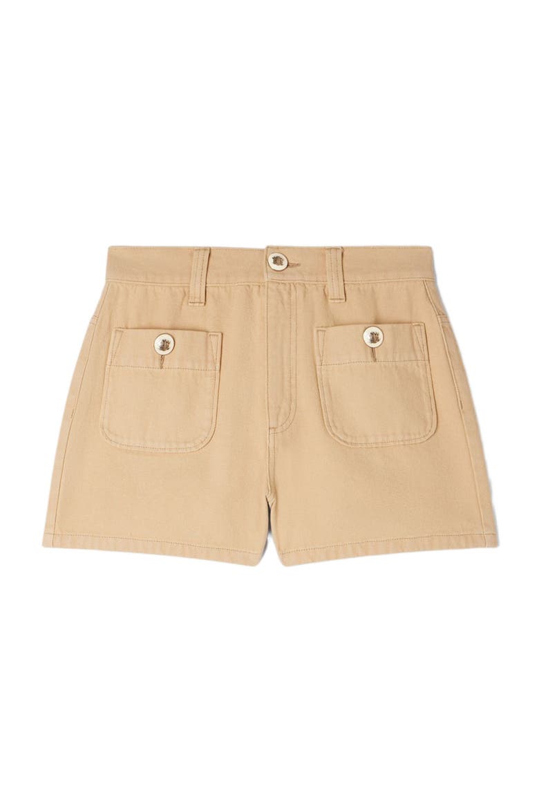 Denim shorts, Alternate, color, Beige