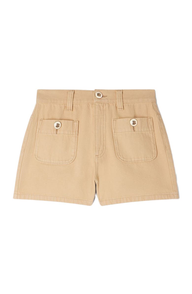 SANDRO Denim shorts, Alternate, color, Beige