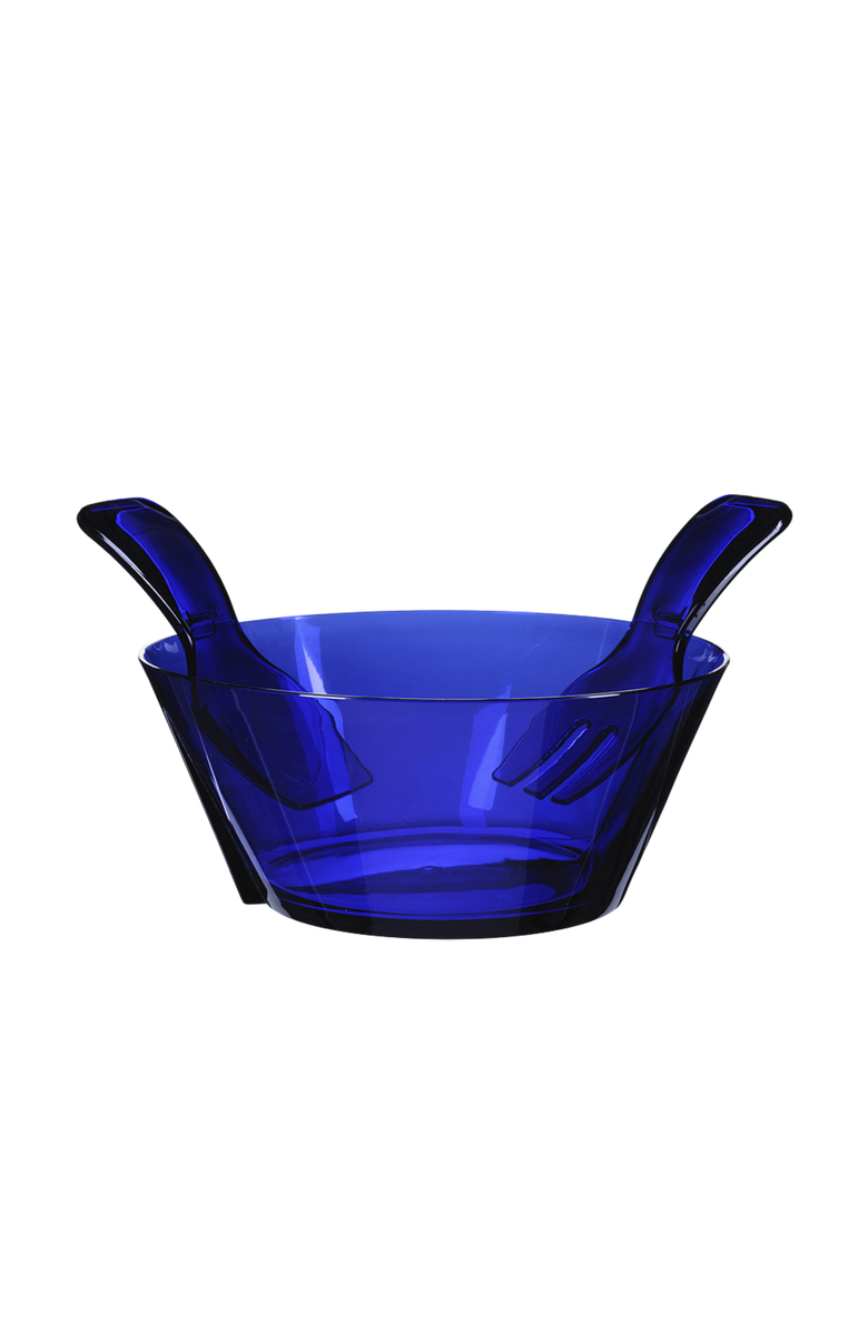Mario Luca Giusti Fulmine Salad Bowl with Servers, Main, color, Blue