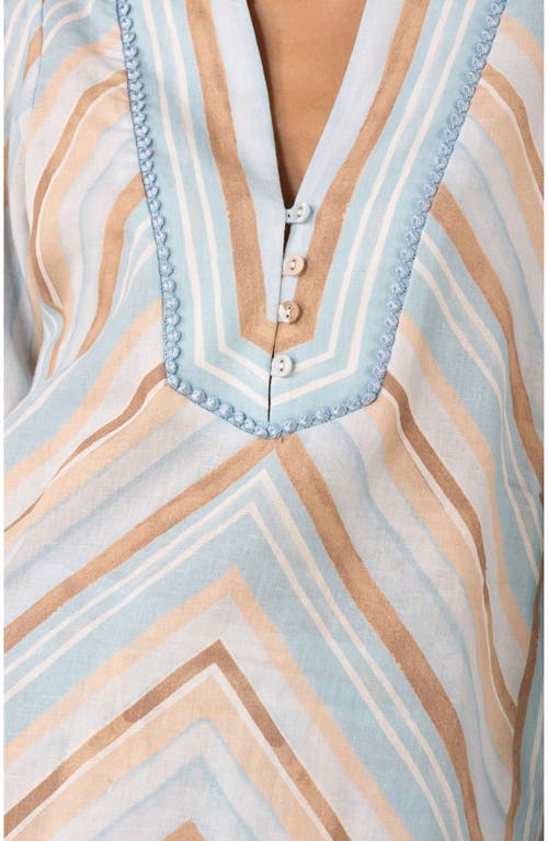 Hale Bob Karla Linen Top In Blue