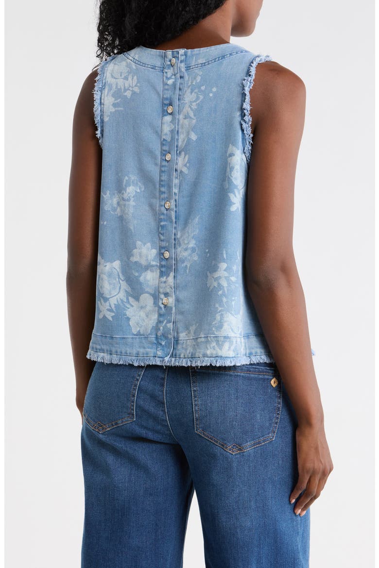 Floral Print Chambray Top, Alternate, color, LIGHT WASH FLORAL PRINT