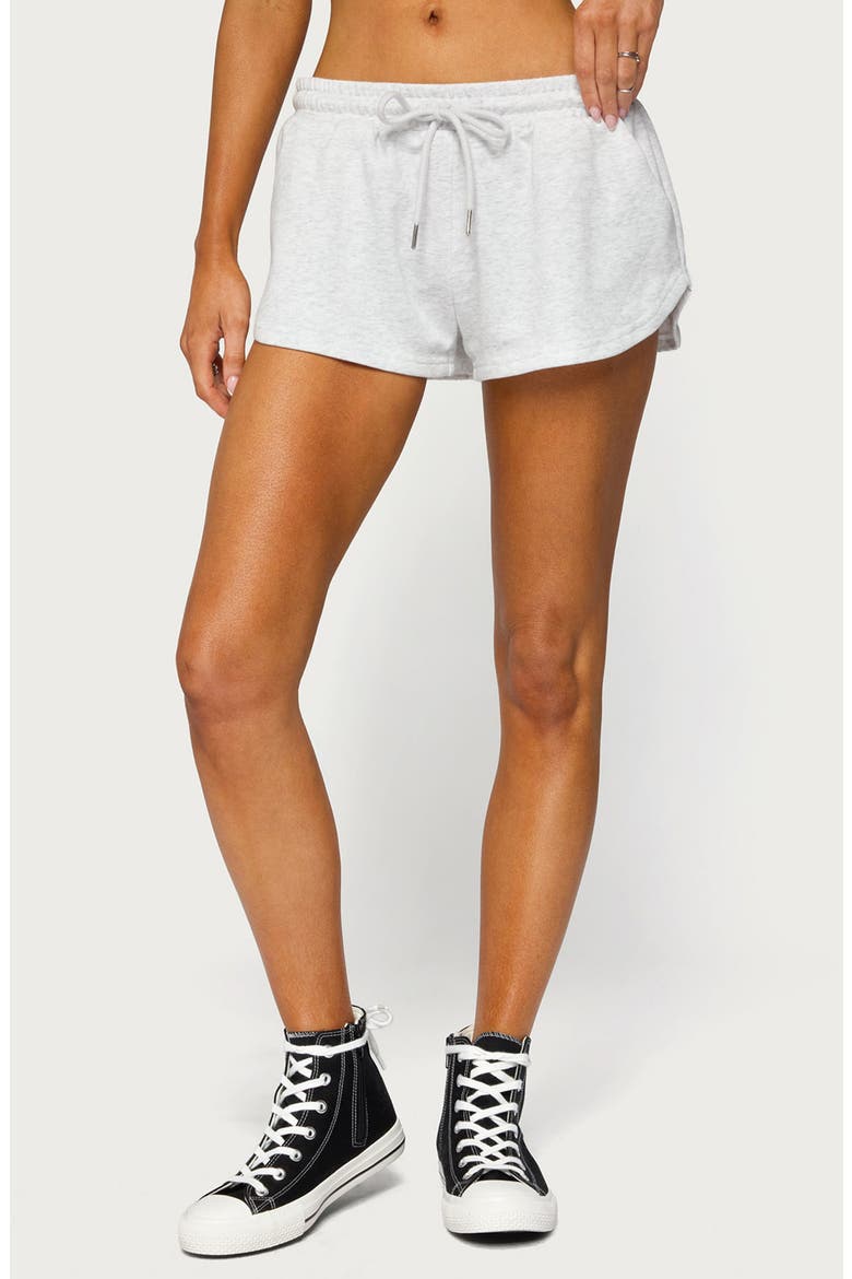 Kordelia Drawstring Sweatshorts, Main, color, LIGHT-GRAY-MELANGE