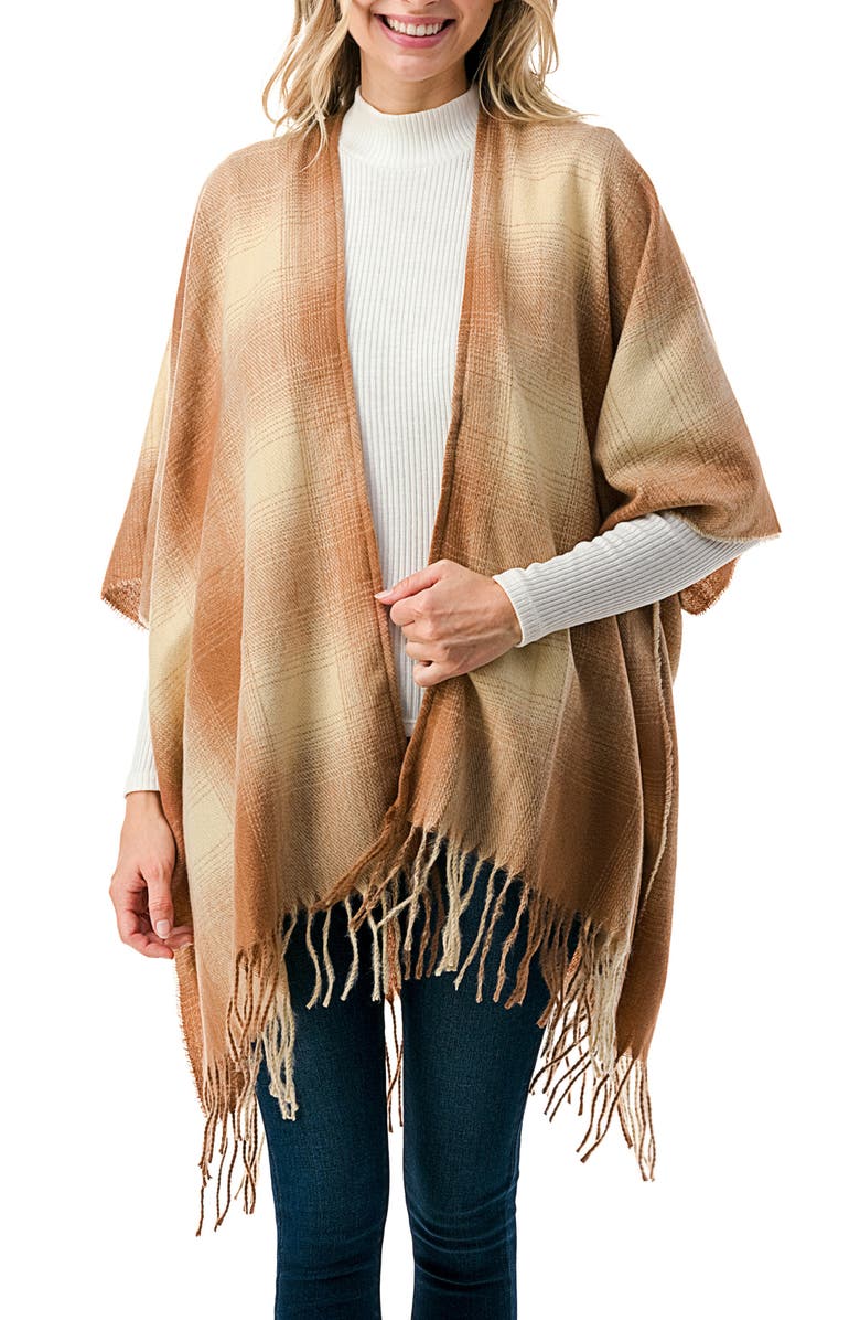 MARCUS ADLER Plaid Ruana, Main, color, 