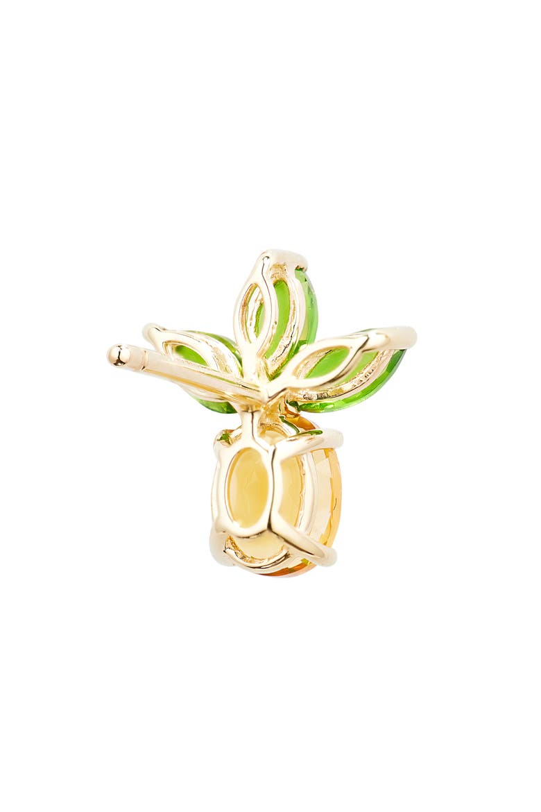 Pineapple Stud Earrings (Nordstrom Exclusive), Alternate, color, 14K YELLOW GOLD