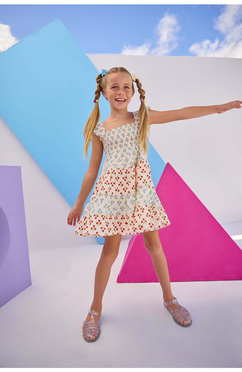 BISBY Kids' Twirl Dress, Alternate, color, Multi Marigold