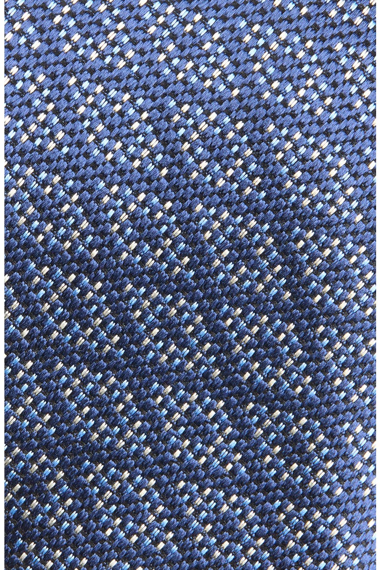 Geometric Jacquard Silk Tie, Alternate, color, NAVY