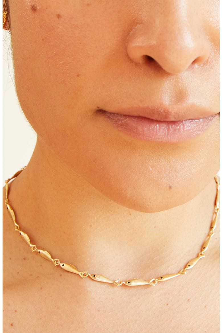 Sardine Chain Necklace, Alternate, color, VINTAGE GOLD