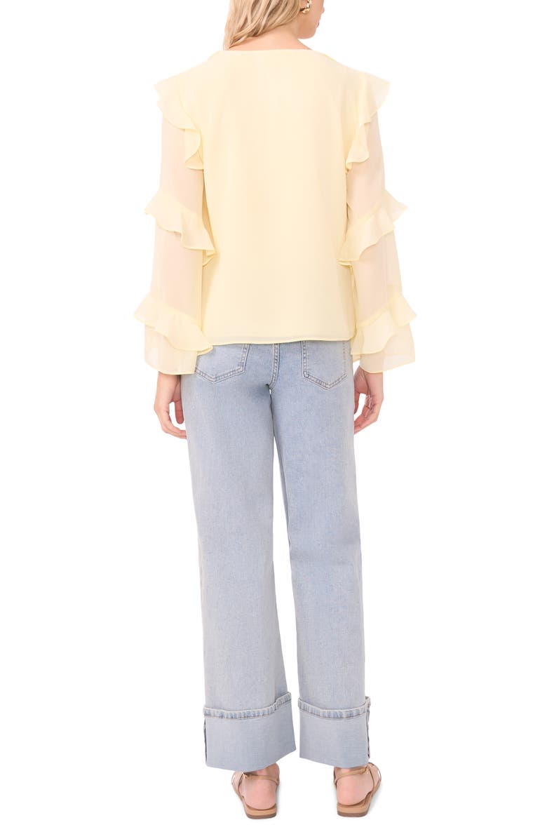 1.STATE Ruffle V-Neck Top, Alternate, color, Pastel Yellow