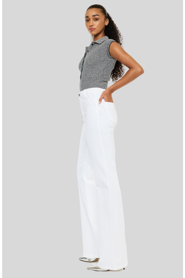 Celia Ultra High Rise Wide Flare Jeans, Alternate, color, White