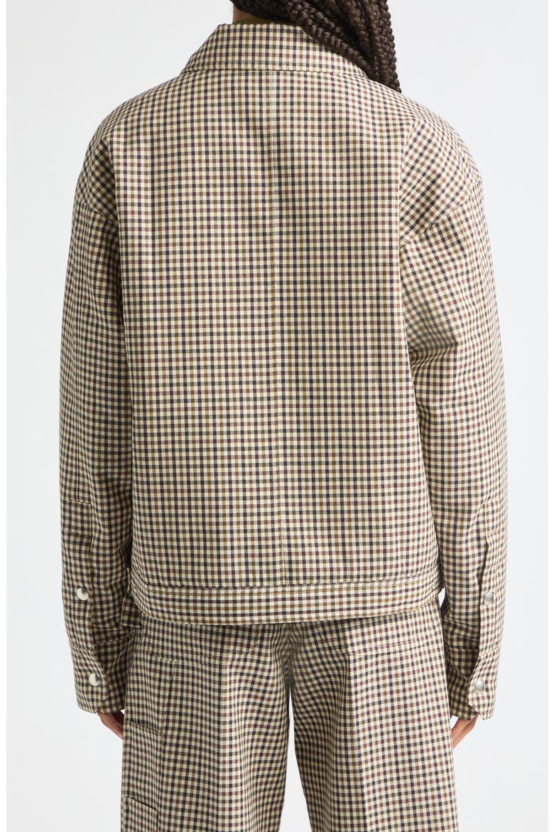 Check Wool Blend Jacket, Alternate, color, BLACK/ CREAM CHECK