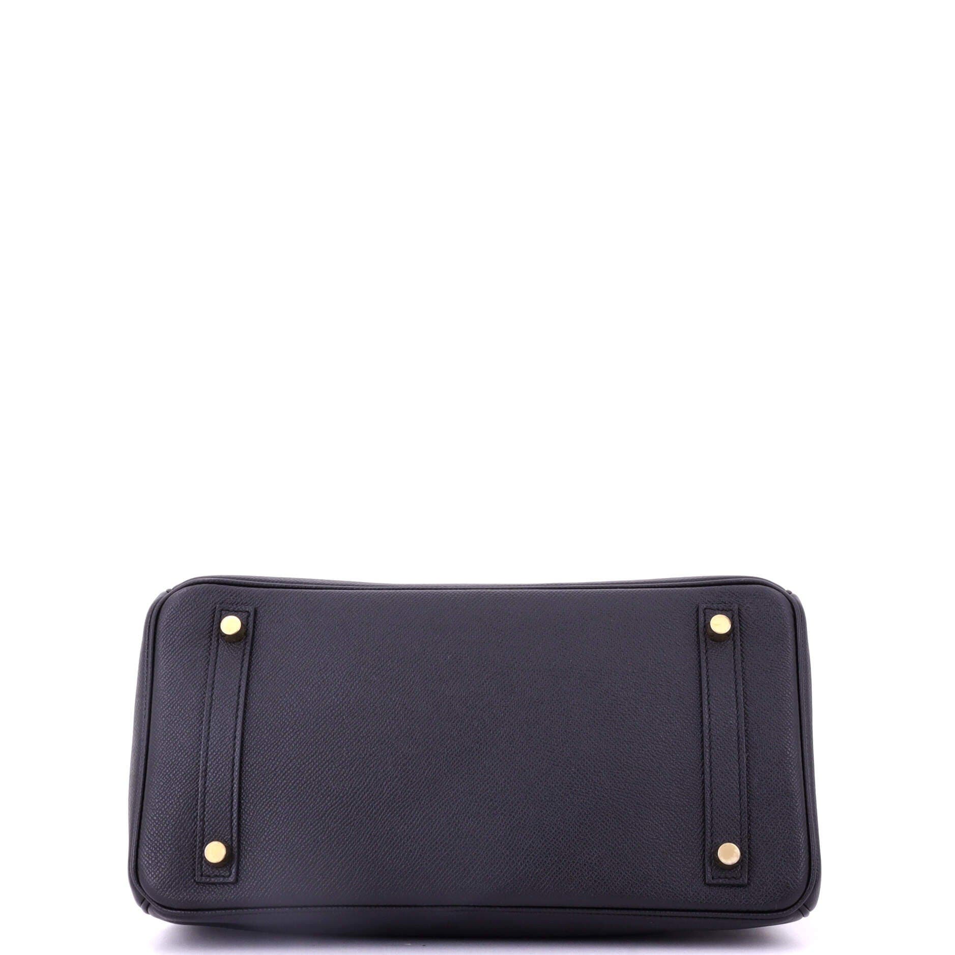 Pre-Owned Hermes Birkin Handbag Black Epsom with Gold Hardware 30, Alternate, color, 