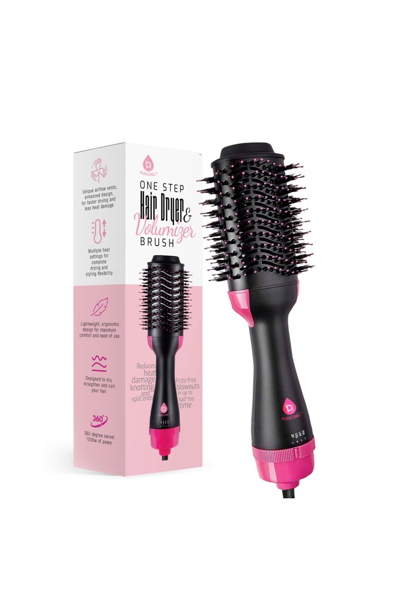 TCA1900 One Step Hair Dryer and Volumizer Brush, Alternate, color, Black