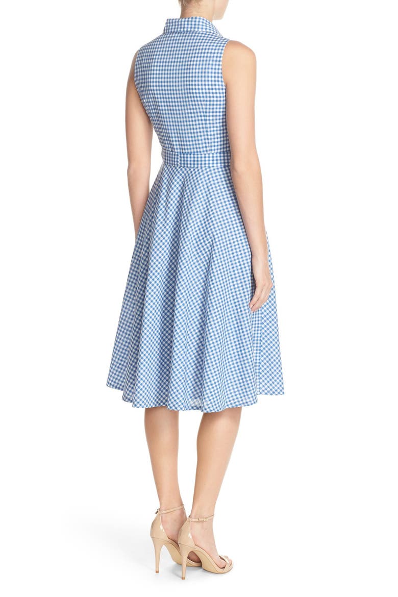 Gingham Shirtdress, Alternate, color, BLUEBONNET/ WHITE