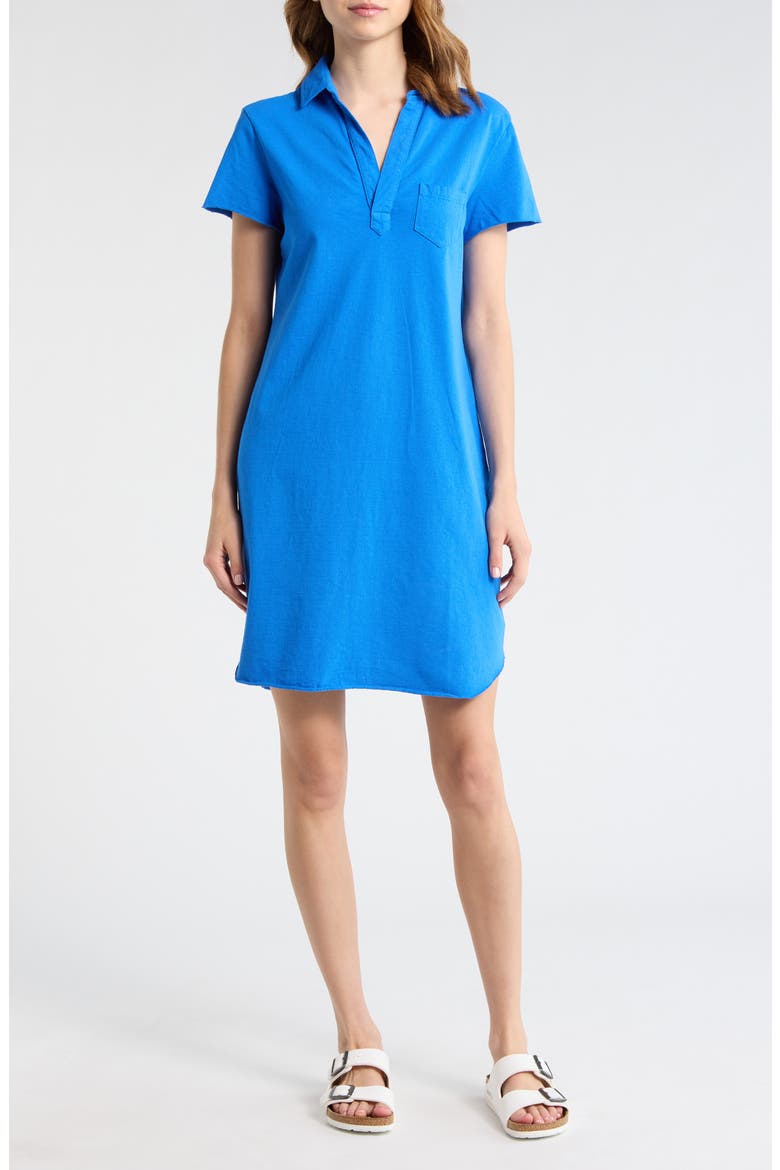 Lauren Cotton Polo Dress, Main, color, LAPIS BLUE