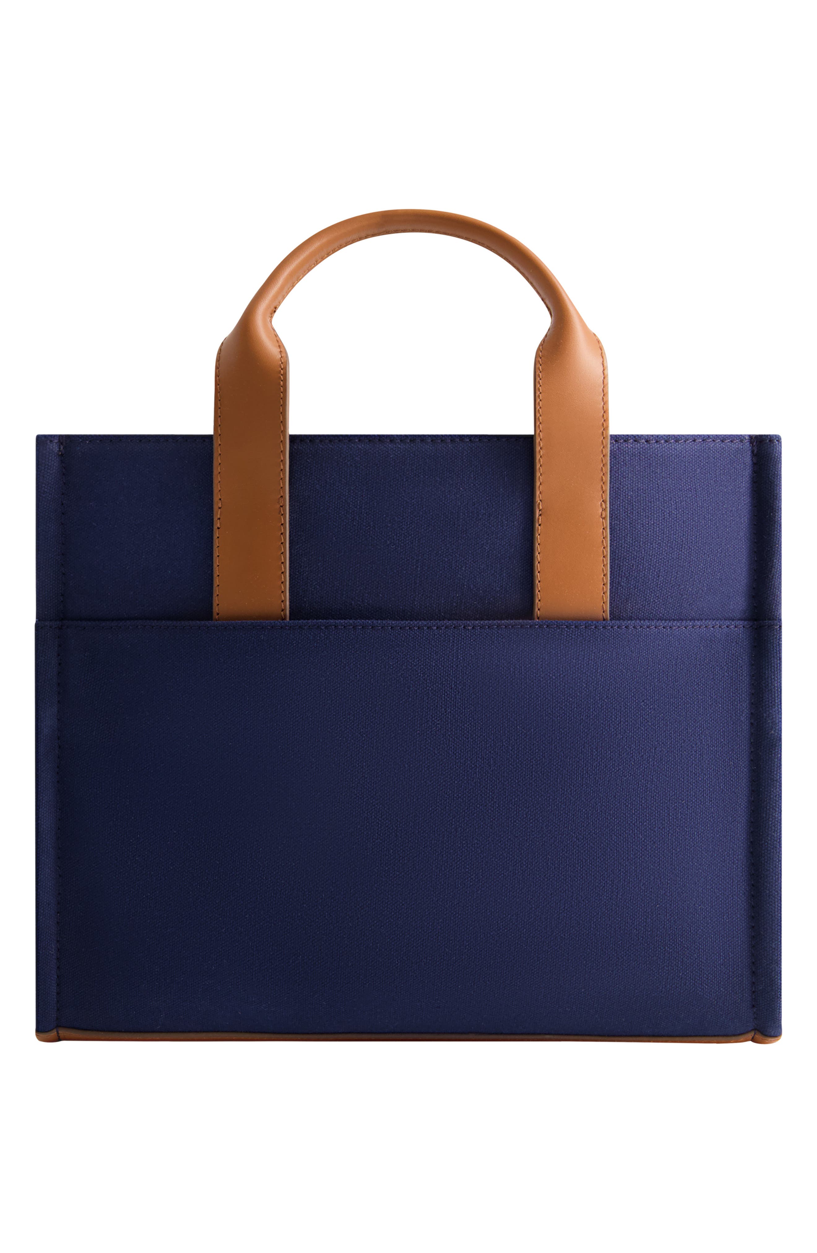 Tommy Bahama Canvas & Leather Trim Tote Bag, Alternate, color, Navy/ Tan