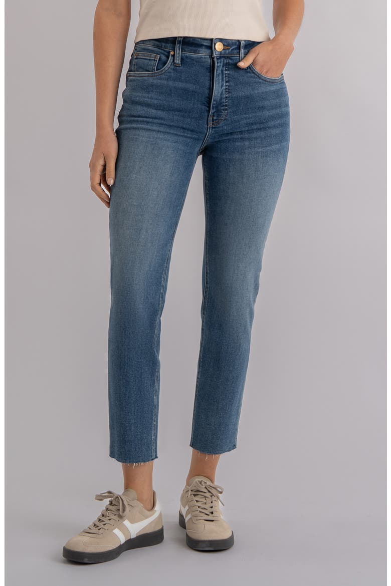 Rachael Raw Hem High Waist Crop Mom Jeans, Main, color, FAITHFUL