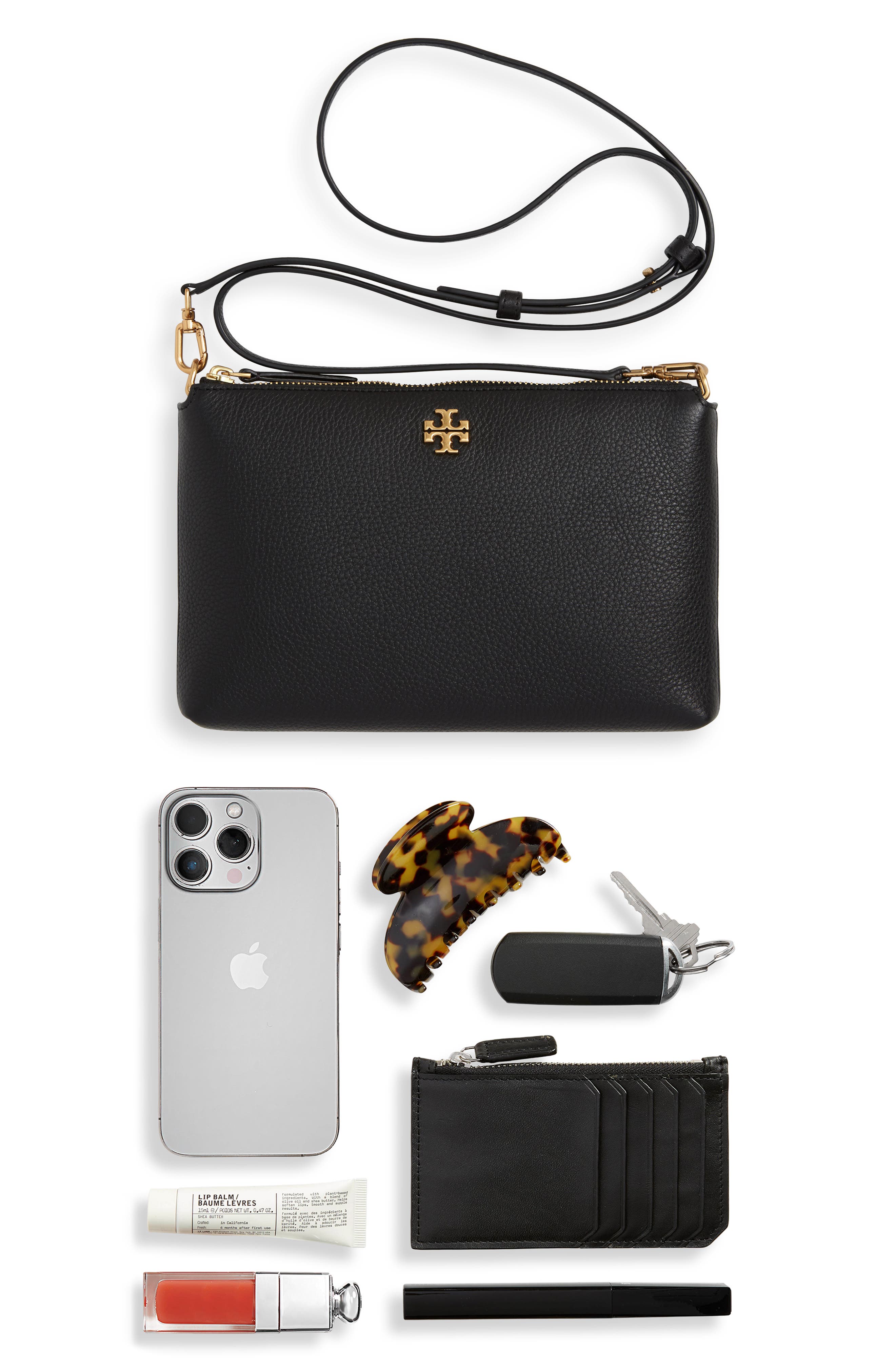 Женские сумки Tory Burch Mercer Pebbled Zip Crossbody Bag — фото 7