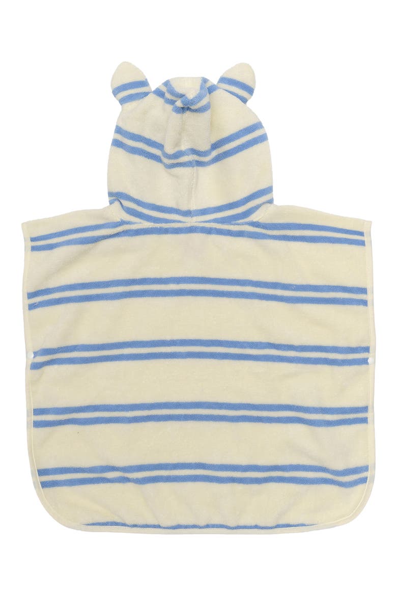 Kids' Sammy Stripe Hooded Terry Towel, Alternate, color, BLUE