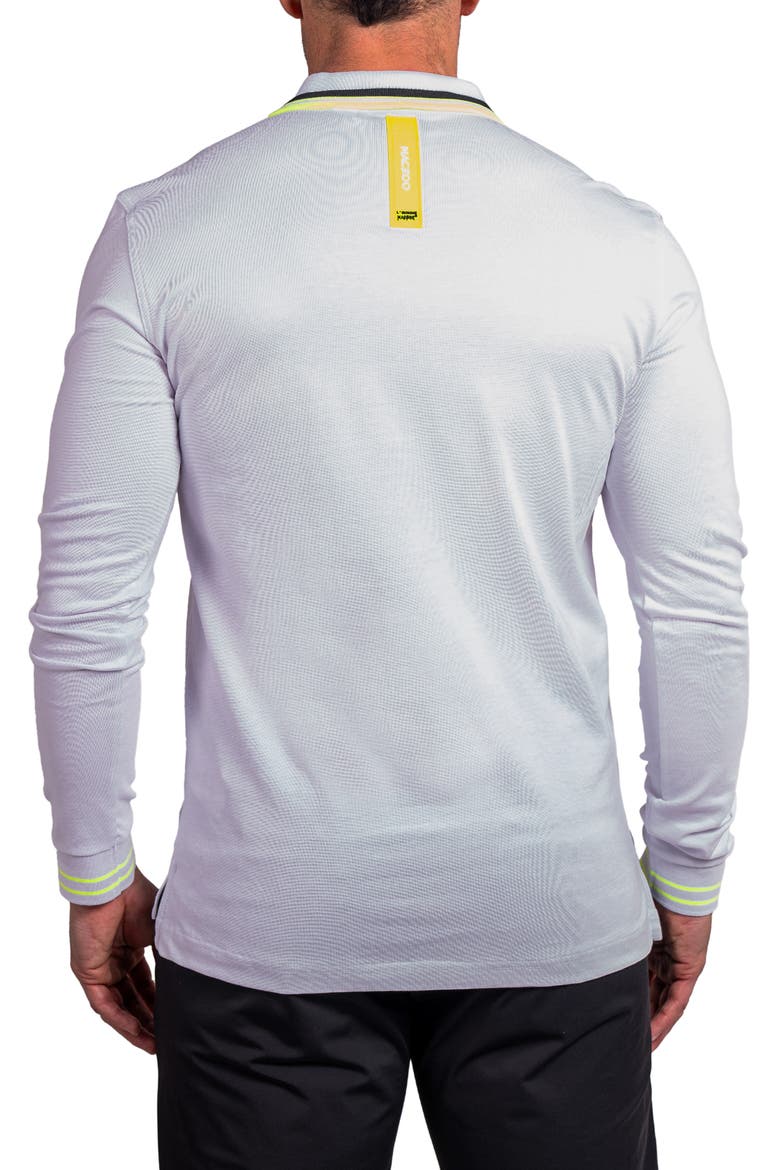 Ascension 0082 Tipped Long Sleeve Polo, Alternate, color, WHITE