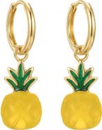 seree Harvest Pineapple Jade stone charm earrings