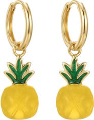 seree Harvest Pineapple Jade stone charm earrings