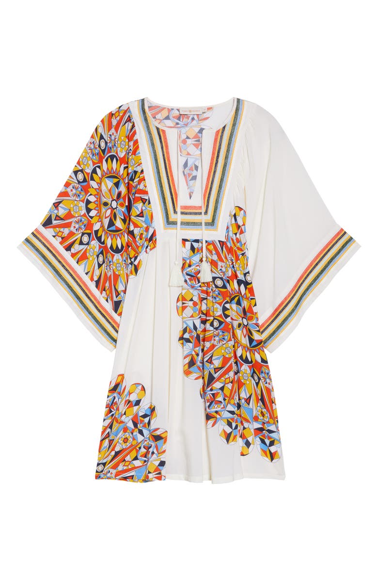Tory Burch Geometric Tunic Cover-Up, Alternate, color, 