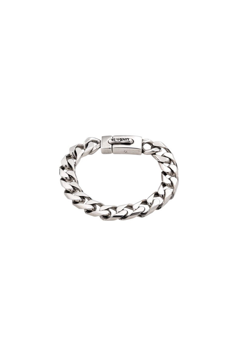 Curb Chain Toggle Necklace, Main, color, Silver