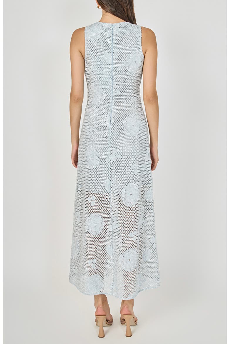 Textured Sleeveless Maxi Dress, Alternate, color, BLUE