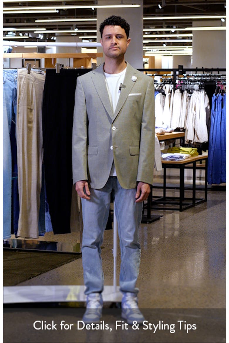 Hutson Slim Fit Microcheck Wool Blend Sport Coat video
