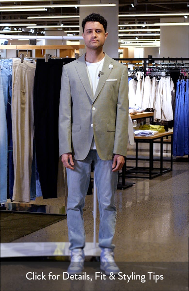 Hutson Slim Fit Microcheck Wool Blend Sport Coat, sales video thumbnail