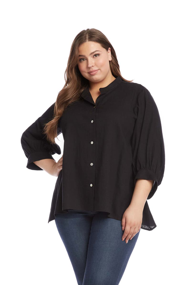 Karen Kane Handkerchief Hem Top, Alternate, color, 