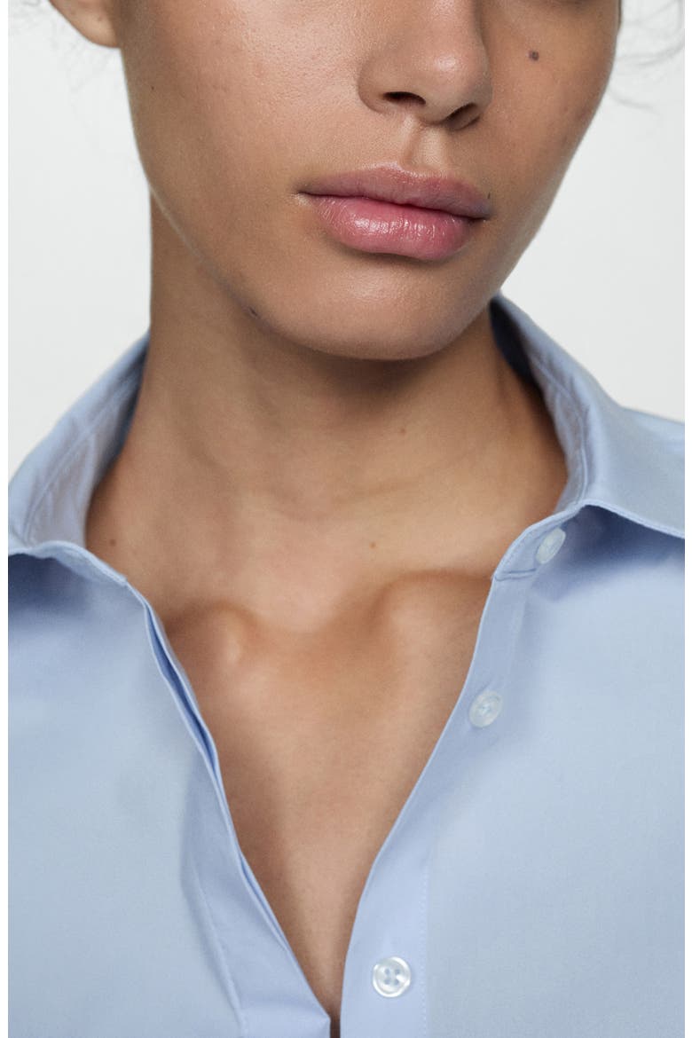 Fitted Button-Up Shirt, Alternate, color, SKY BLUE