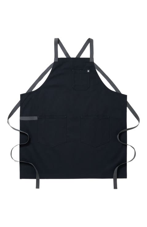 The All Day Crossback Apron - Midnight Blue
