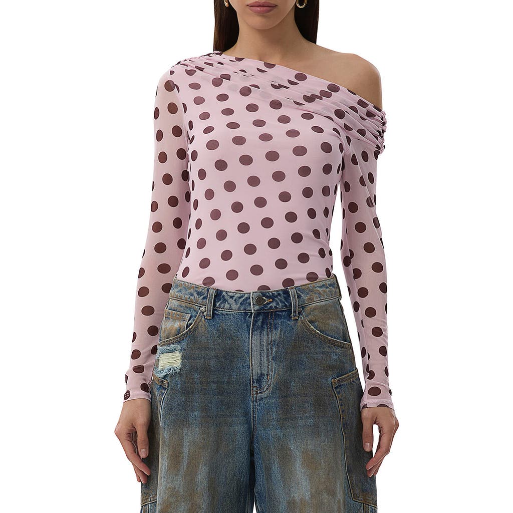 AFRM AFRM BARRY ONE-SHOULDER MESH TOP