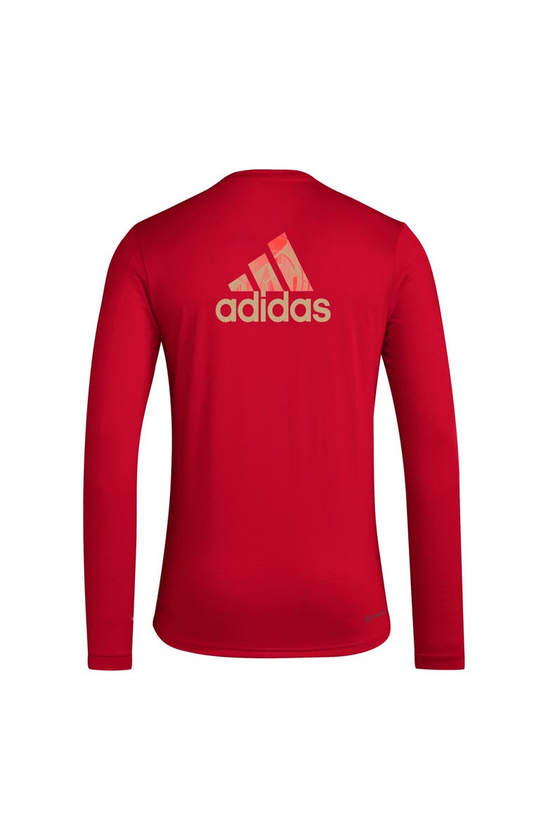 adidas Men's adidas Red Atlanta United FC Local Pop AEROREADY Long Sleeve T-Shirt, Alternate, color,
